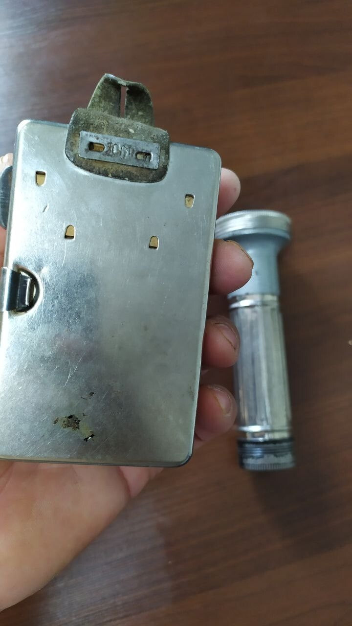 Old Soviet items: Vitebsk flashlight battery compartment – detail 7