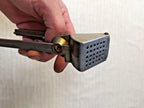 Used vintage garlic crusher made in the Soviet Union, detail