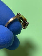 Russian gold jewelry 14K 585 ring, angled view
