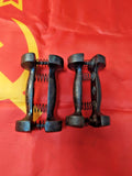 Pair of vintage Soviet hand grippers in heavy cast iron with steel springs