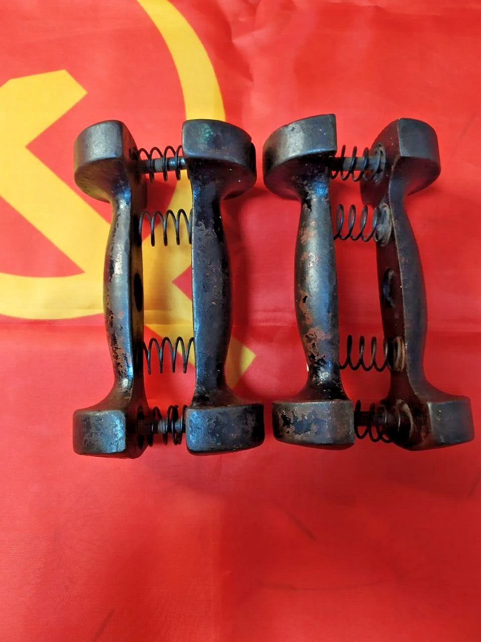 Vintage hand expanders from the USSR with dark original finish – detail 5