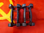 Close-up of Soviet hand gripper steel spring and aged patina – detail 7