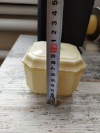 Soviet bakelite powder box with small molded handle on the lid – detail 11
