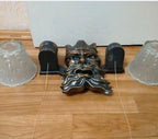 Cut wiring and missing socket sleeve on the back of the soviet lamp