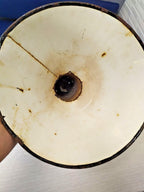 Industrial pendant lamp shade white enamel interior and ventilation holes – detail 6