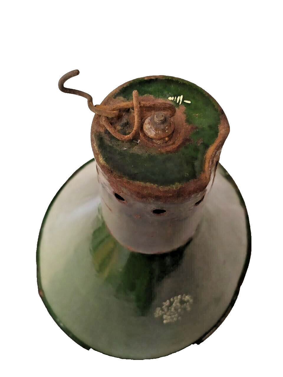 Soviet lampshade side with white factory logo and 1966 date stamp – detail 8