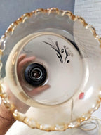 Speckled enamel-style metal base of the 1980s Soviet table lamp
