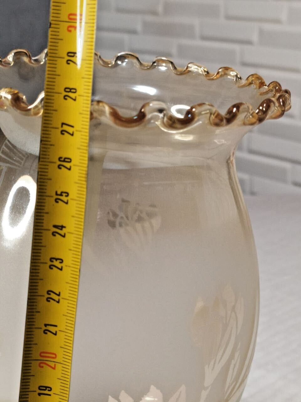 Original VIOS factory label NPB-60-004 on the base of the Soviet lamp – detail 9