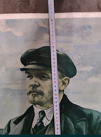 Soviet propaganda art reproduction of Brodsky's Lenin at Volkhovstroy