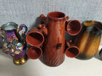 Tree trunk ceramic pitcher with four small cups, Soviet home decor – detail 21