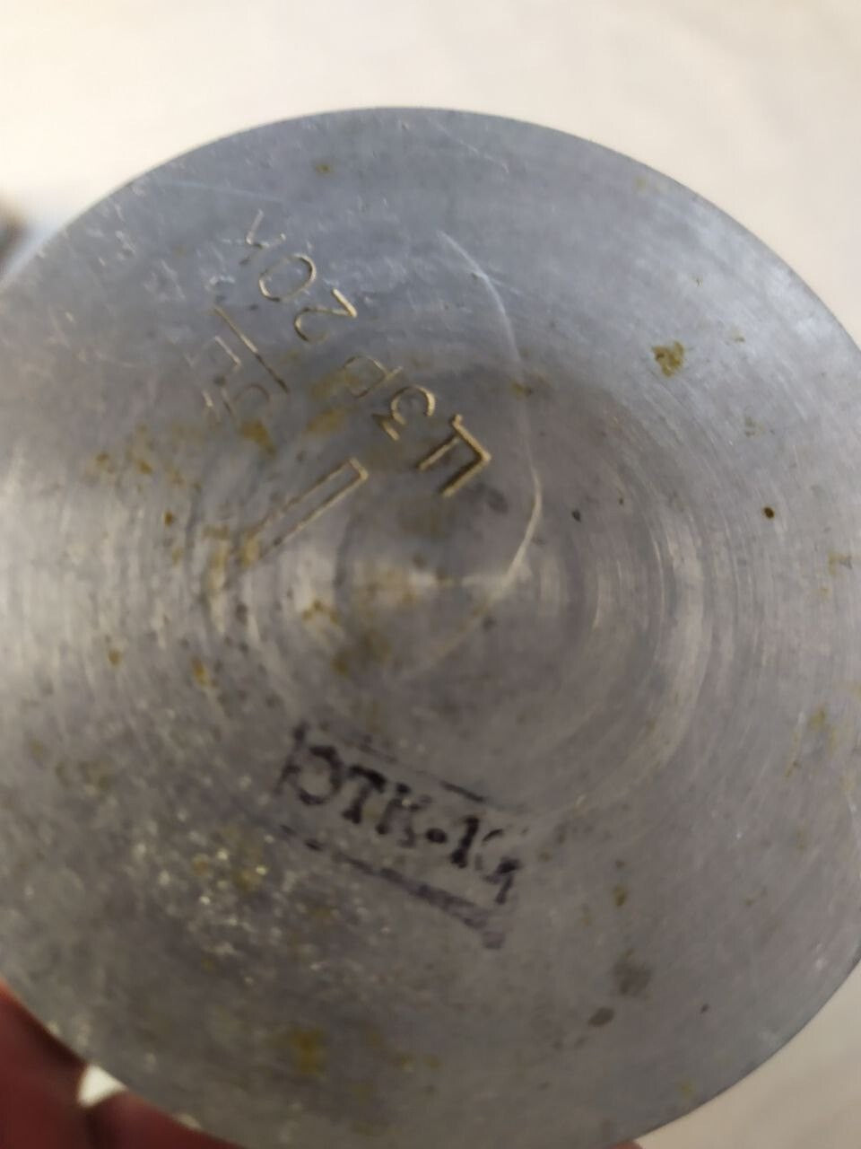 Stainless steel mortar and pestle with flared rim and horizontal ridges – detail 5