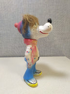 Soviet toys cartoon Wolf in striped sweater and blue flared pants