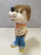 Soviet toys cartoon Wolf in striped sweater and blue flared pants – detail 6