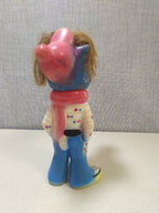 Nu Pogodi Wolf toy with red pom-pom cap and synthetic hair – detail 8