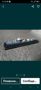 Soviet destroyer miniature on a black plastic base – detail 9