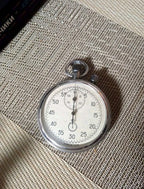 Vintage Soviet stopwatch Agat, analog dial, front view