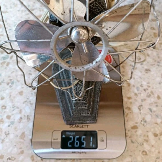 Metal blades and protective wire guard of the Yaroslavl table fan – detail 7