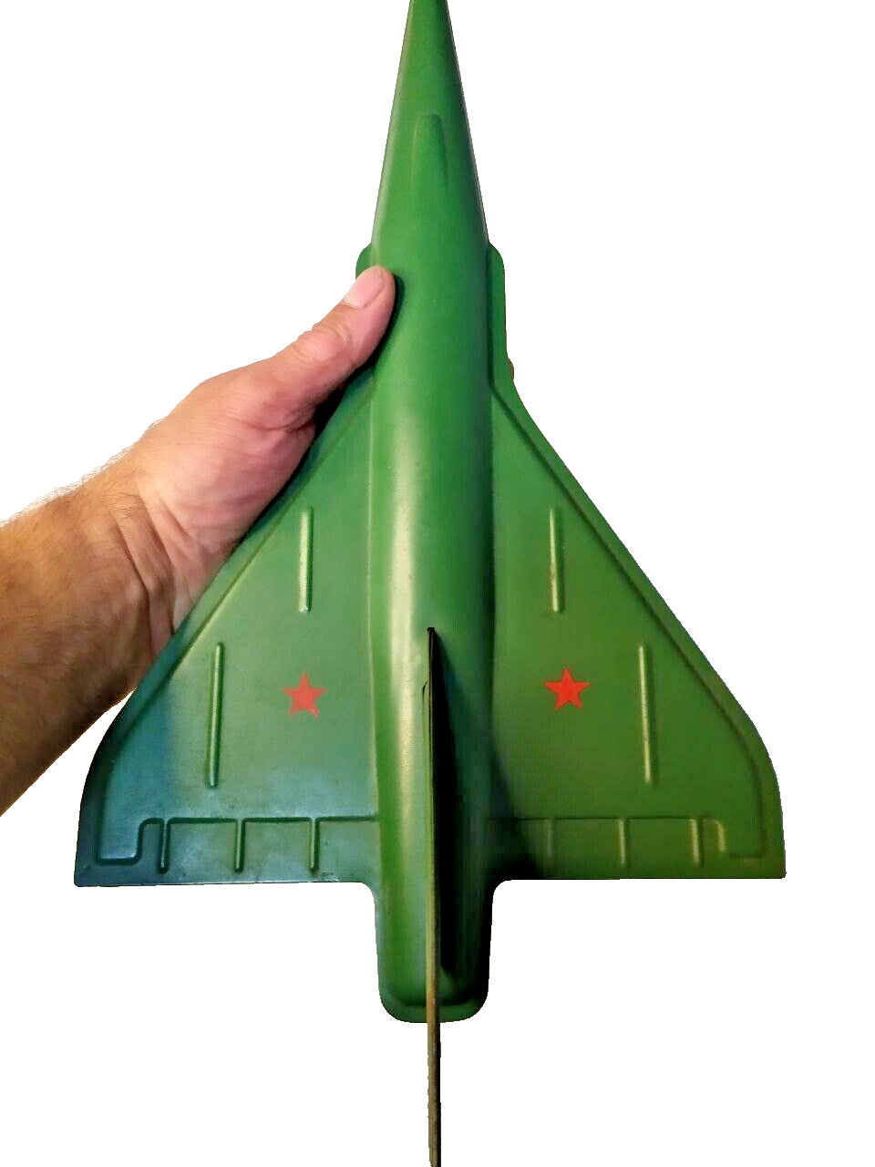 Three-wheel landing gear of the vintage USSR toy airplane – detail 7