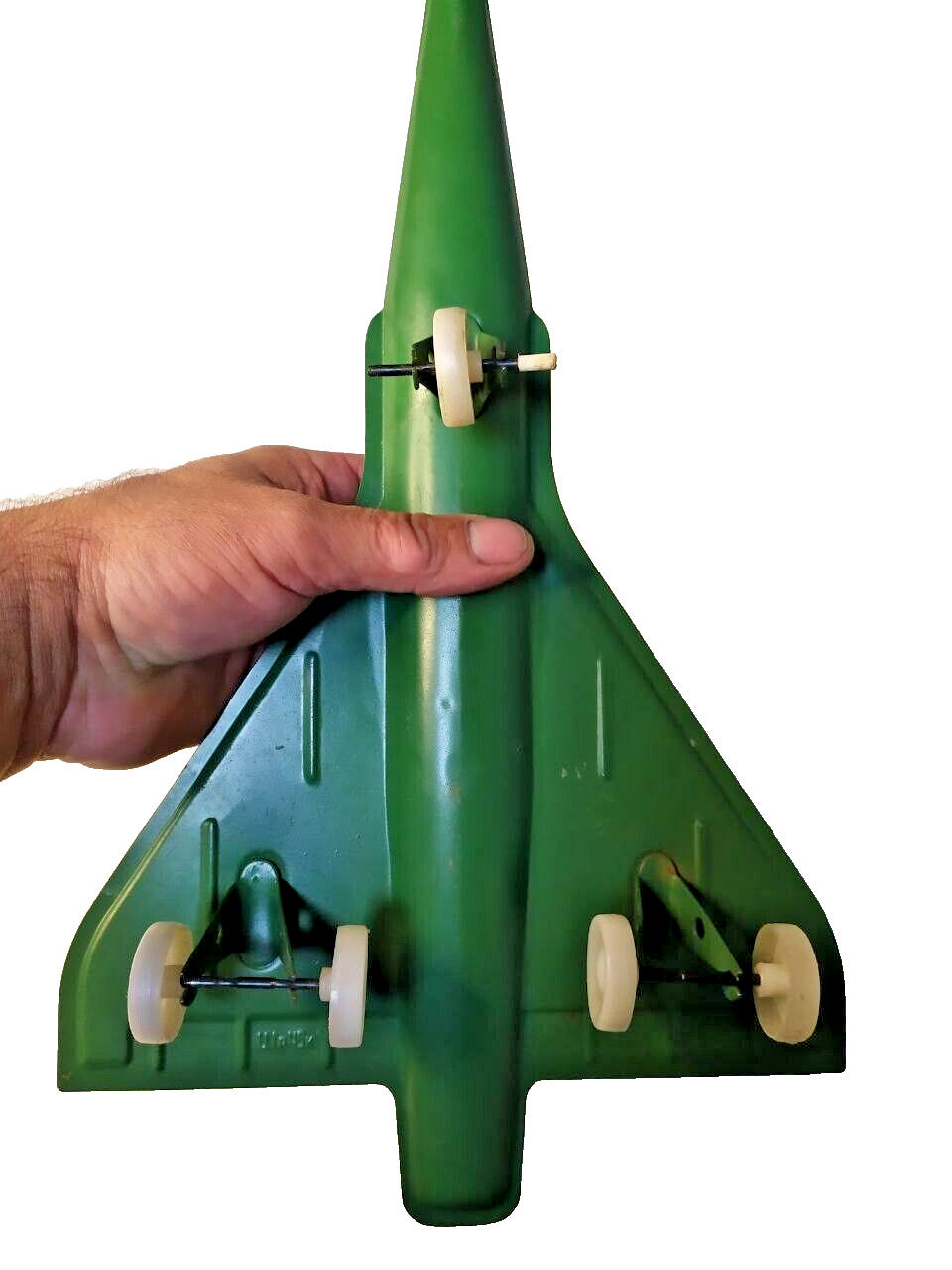 Old Soviet toy jet with delta wing and long nose cone – detail 8
