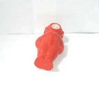 Old Soviet toys: red plastic Cosmonaut Diver figure, 10 cm tall