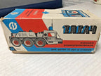 Vintage Soviet toy Gnom-3 radio-controlled truck in yellow with remote and box