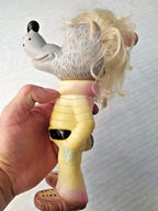 Soviet rubber toy Wolf standing 25 cm tall, front view – detail 6