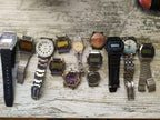 Lot of 13 vintage Soviet wristwatches from the USSR sold for parts or repair