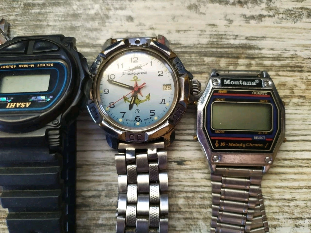Group of vintage USSR wristwatches, some with straps – detail 5