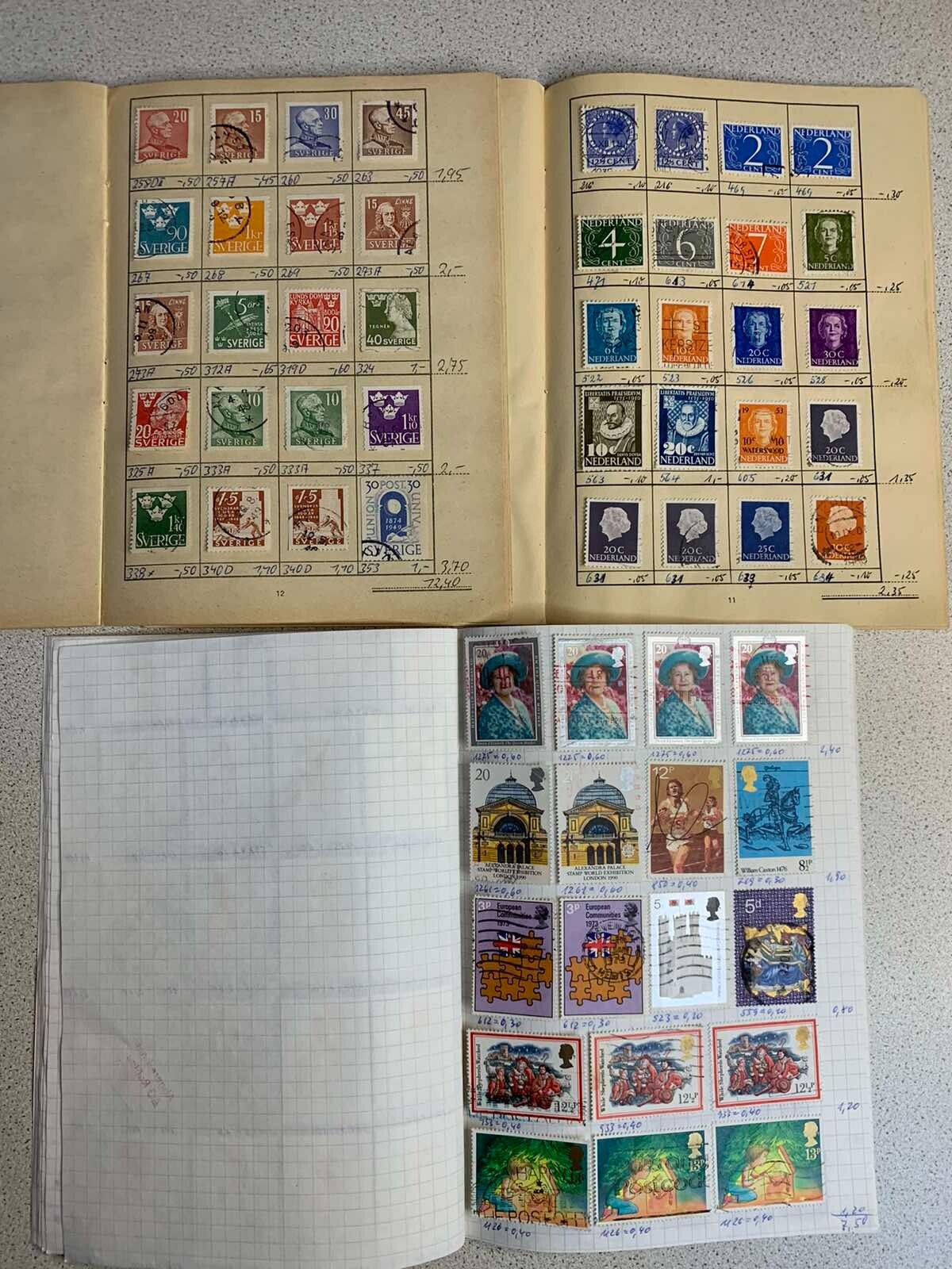 Great Britain Machin and Christmas stamps in a vintage stockbook – detail 6