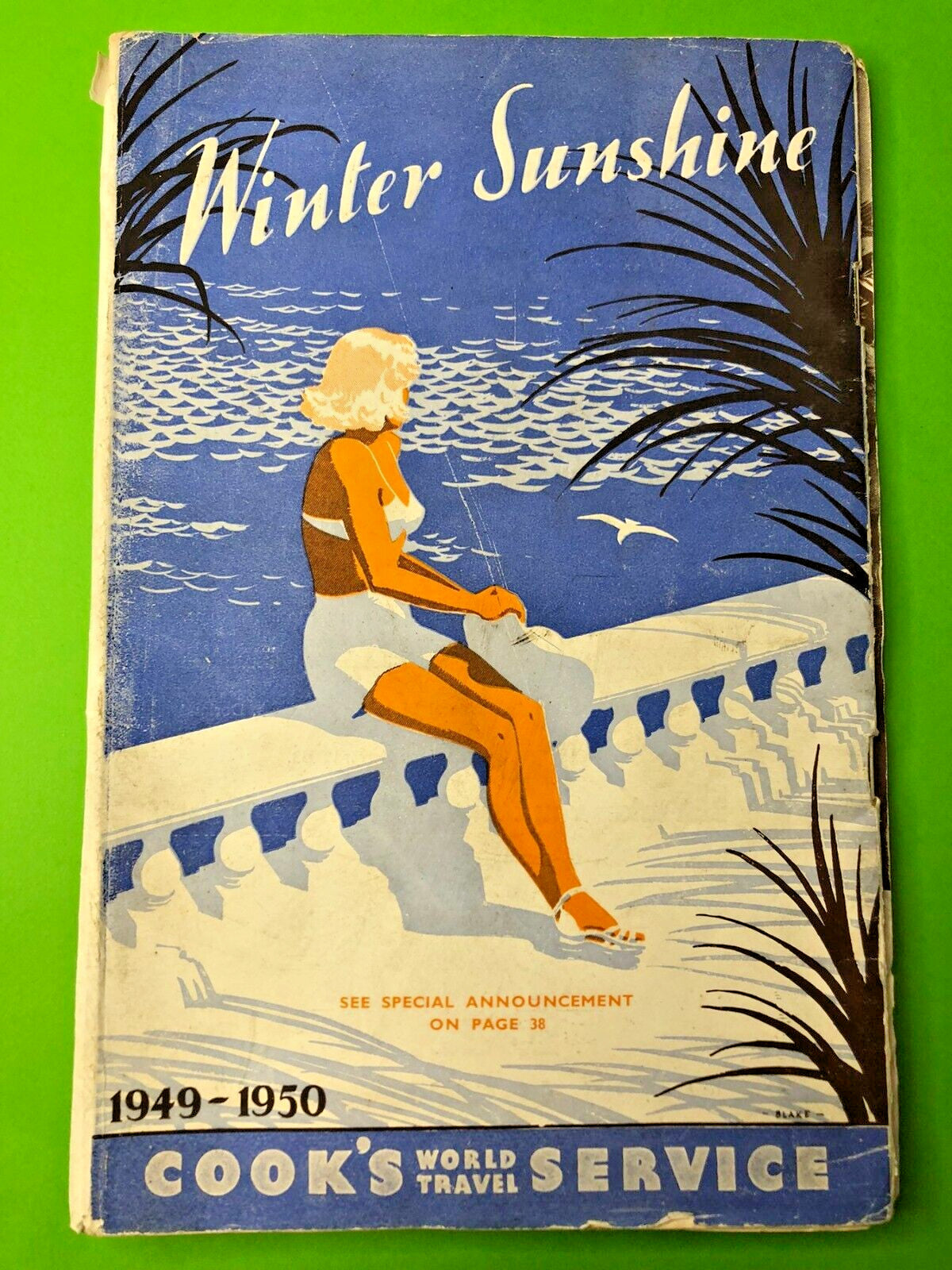 Vintage travel brochure Cook's World Travel Service Winter Sunshine 1949-1950 cover