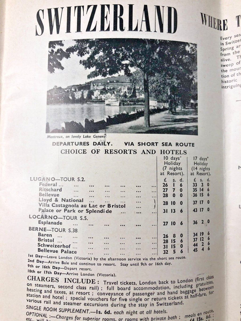 Thomas Cook brochure cover with 1940s beach scene illustration – detail 20