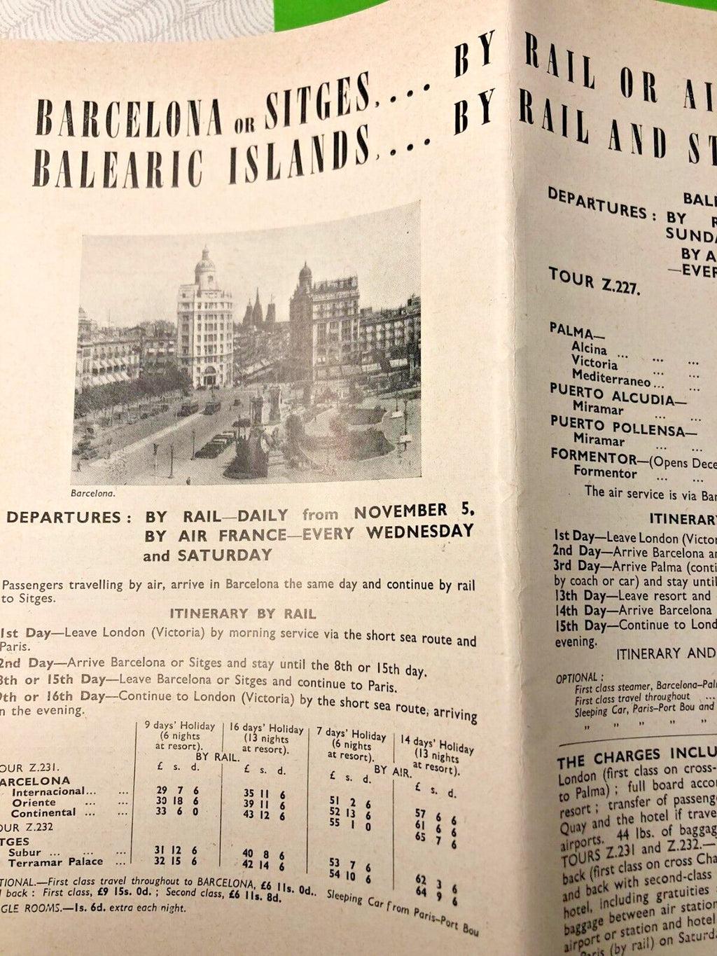Vintage travel ephemera booklet with original staples