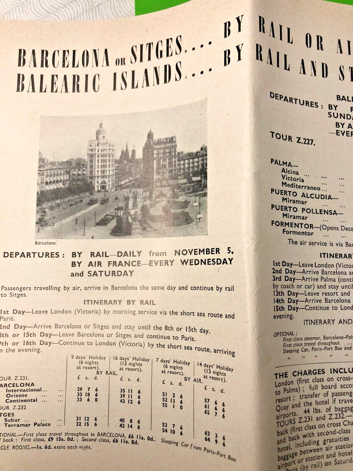 Vintage travel ephemera booklet with original staples