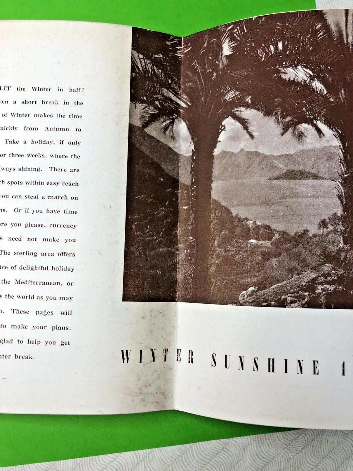 Winter Sunshine booklet interior pages with itineraries and hotel ads – detail 9