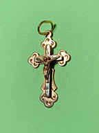 Back of the vintage gold cross