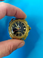 Russian military watch case back with double-headed eagle emblem – detail 6