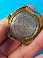 Russian military watch case back with double-headed eagle emblem – detail 9