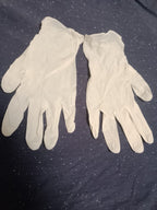 White latex examination gloves for protective use
