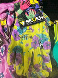 Women's garden gloves Seven nitrile coated with floral design, size 8 (M/L)