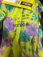 Nitrile coated safety work gloves with floral pattern