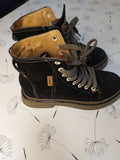Women's leather boots size 37-38 shown as a pair from the side