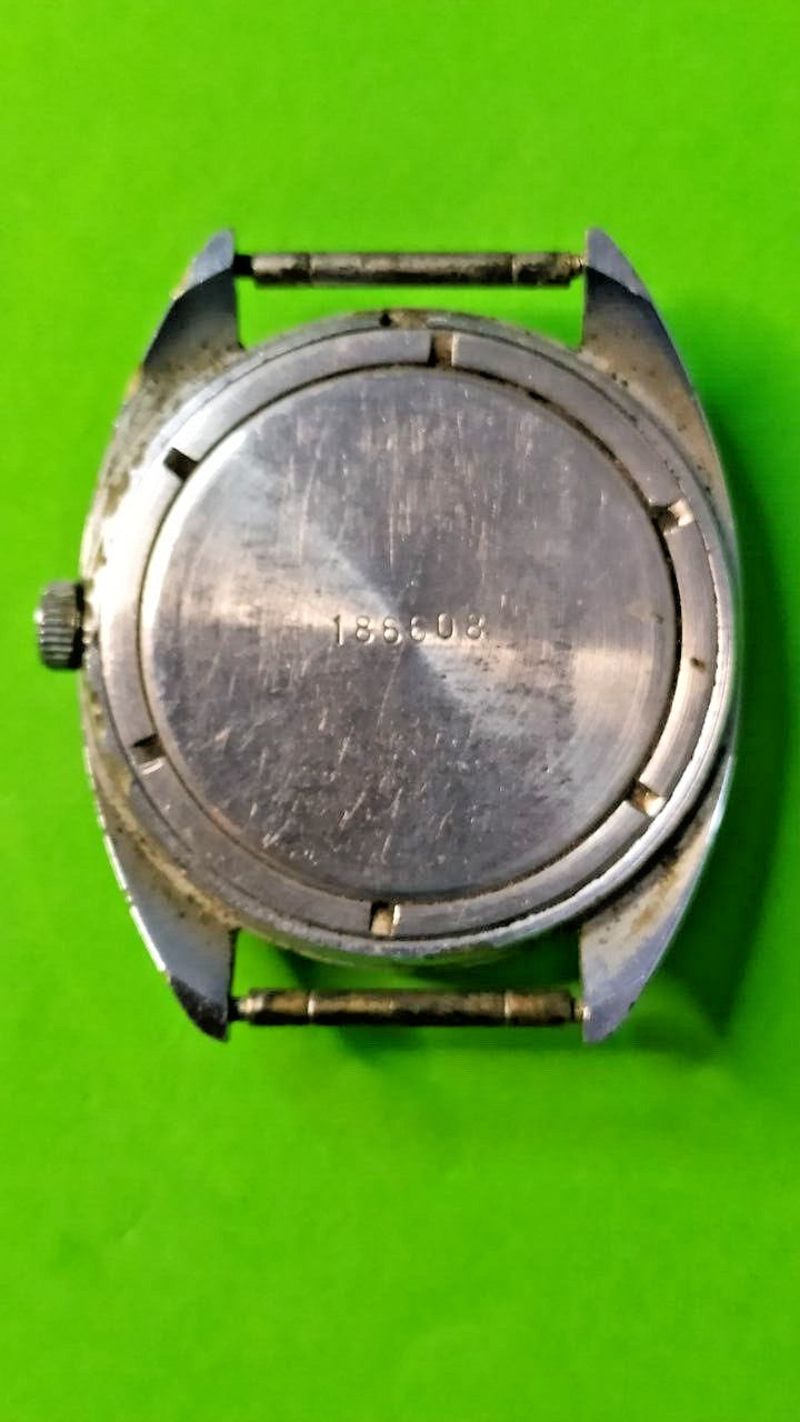 Soviet Vostok chrome barrel case with stainless steel case back