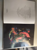 Soviet space memorabilia art album pages with gold lacquer-style colors – detail 9