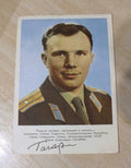 Yuri Gagarin postcard from 1961 published by Pravda with facsimile signature