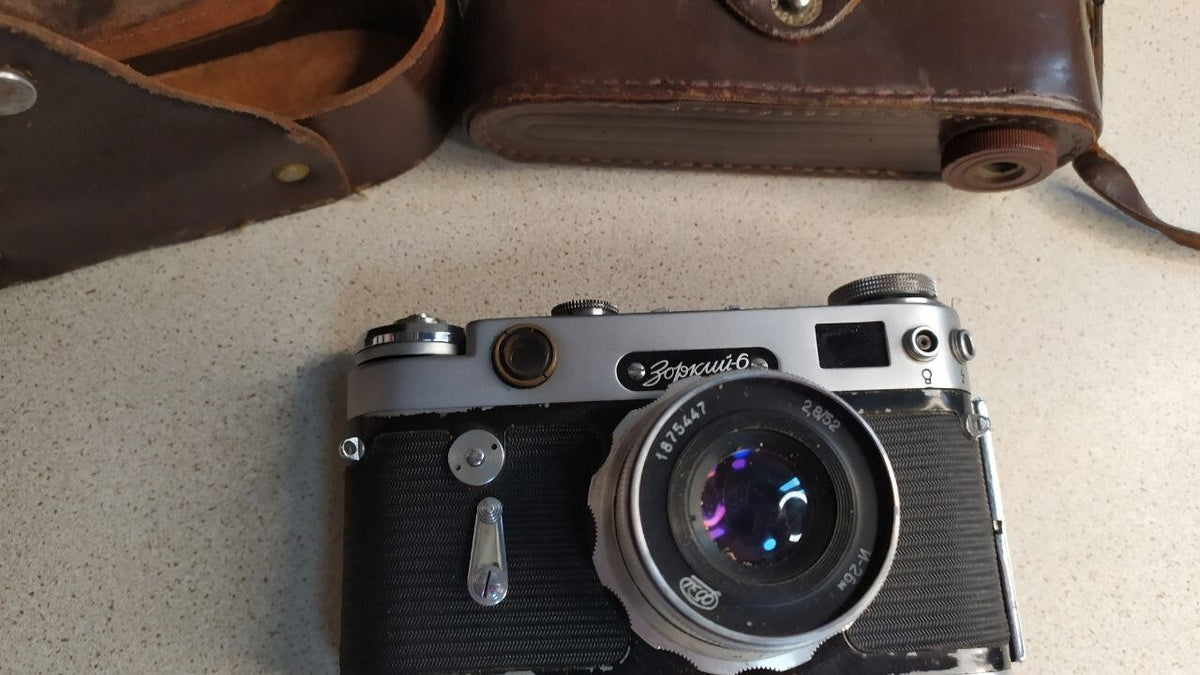Soviet Zorki camera body with brassing on the edges