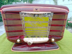 Vintage Soviet vacuum tube radio with illuminated frequency scale – detail 20