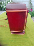 Vintage Soviet vacuum tube radio with illuminated frequency scale – detail 8